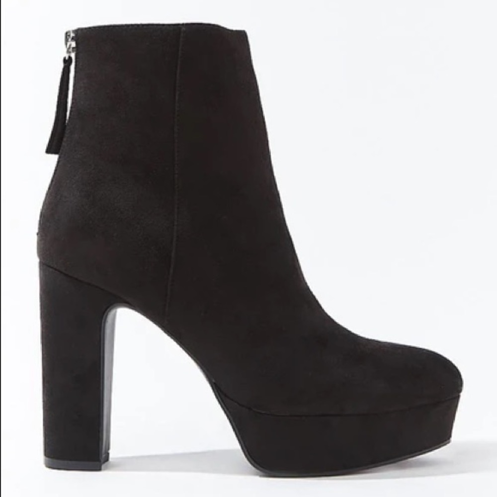 forever 21 black block heel booties